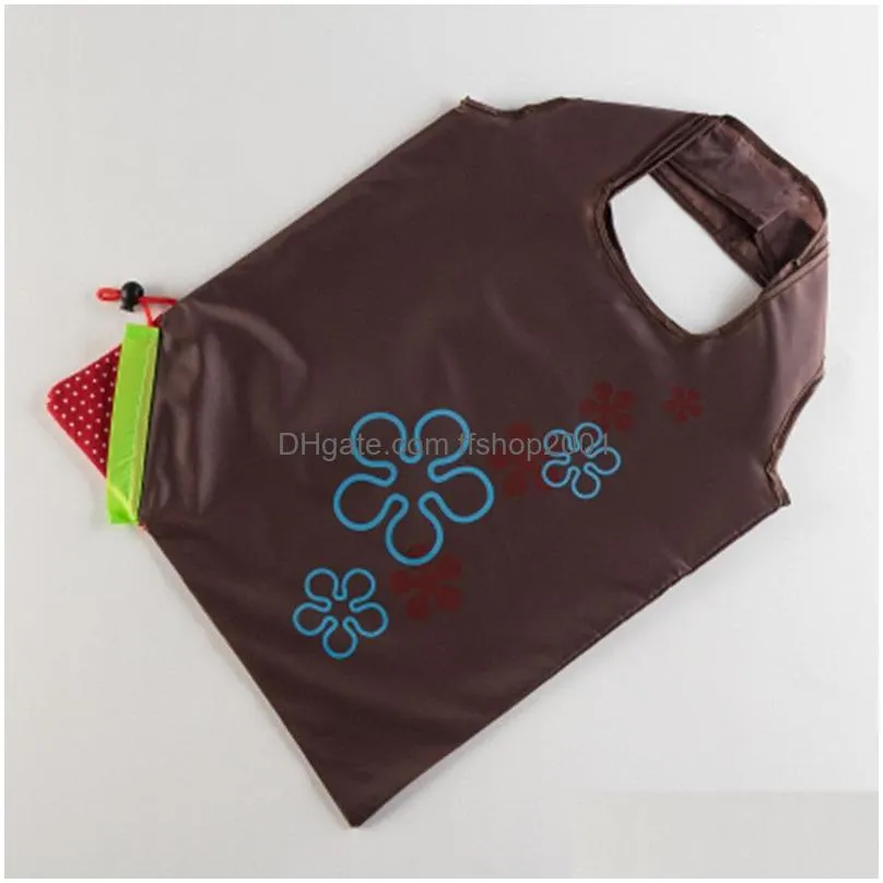 portable handbag strawberry foldable bags reusable creativity grocery nylon large eco friendly shopping bag mixed colors