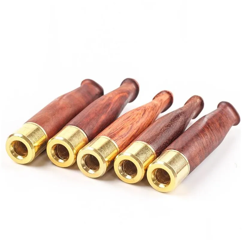 wooden smoke pipes detachable ladies thin cigarette holder portable tobacco pipe