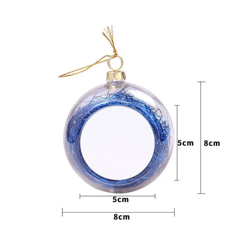 sublimation blank christmas decoration pendant diy heat transfer christmas ball ornament xmas gift