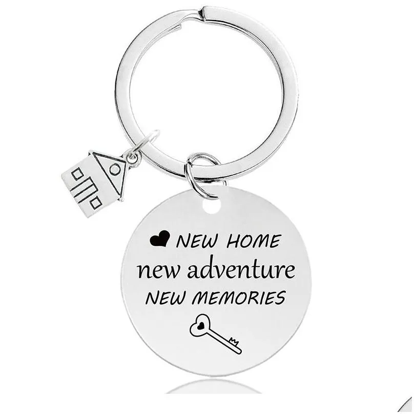 house keychains housewarming metal keychain pendant car keyring key chain diy creative gift