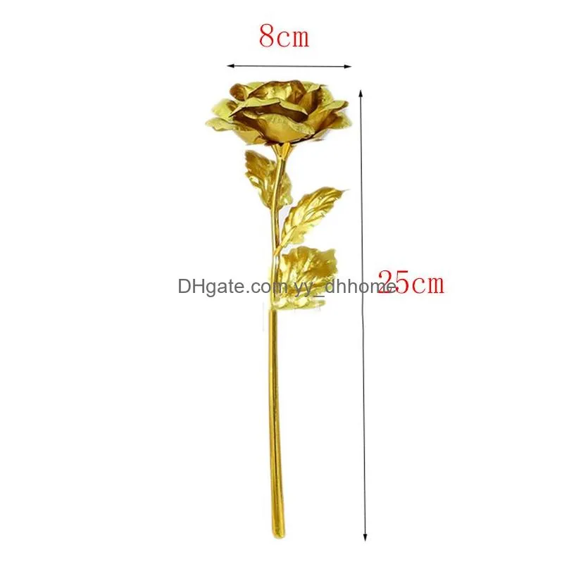 fashionable gold foil rose flower party gifts romantic valentines day gift lasts forever roses wedding festive decoration