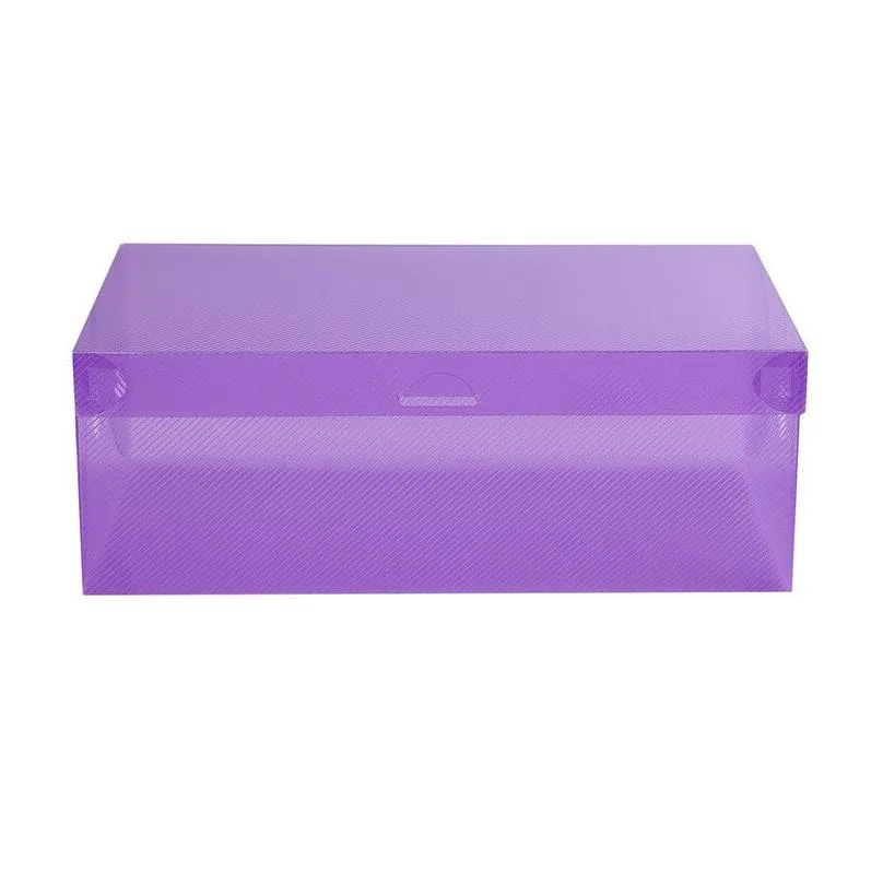 shoe storage box thickened clamshell transparent male and female pp plastic foldable shoes boxes 28x18x9.5cm