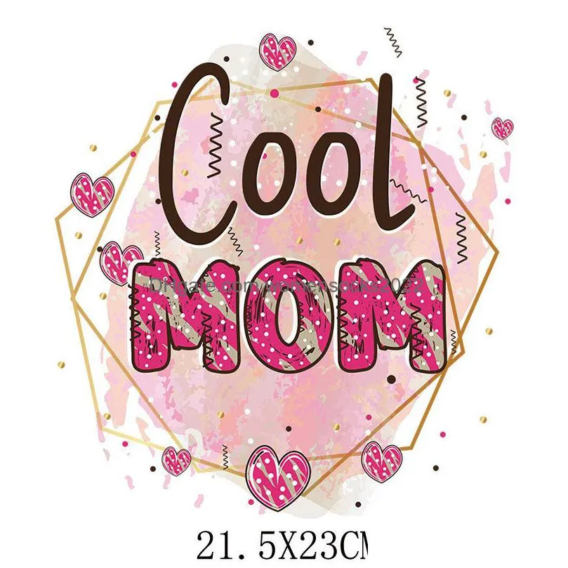 notions cool mom iron ones for clothing diy heat transfer design decals decoration washable large for clothes tshirt jacket hoodies