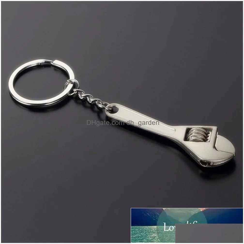 mini tools wrench keychain metal car key ring high quality simulation spanner key chain keyring keyfob jewelry gift factory price expert design quality latest