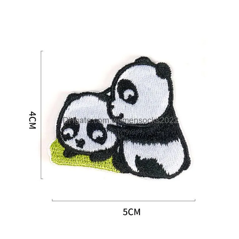 notions cute panda delicate embroideredes decorative animal iron on sew on applique for clothes jeans dress hat arts