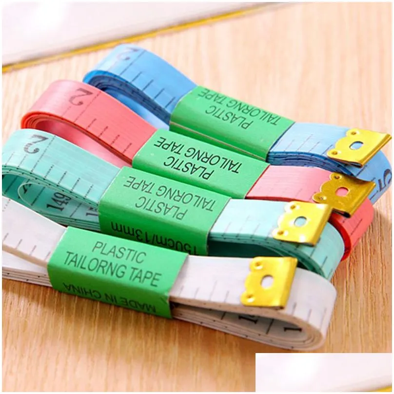 portable colorful body measuring ruler inch sewing tailor tapes measure soft tool 1.5m sewings measurings tape measures