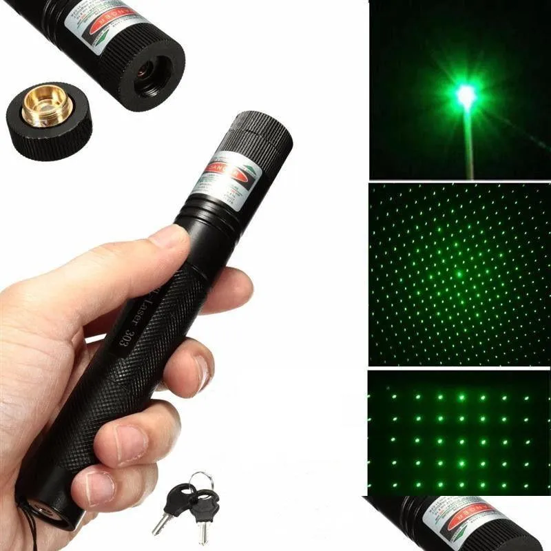 laser pointers laser pointer pen party favor 303 green 532nm adjustable focus battery 