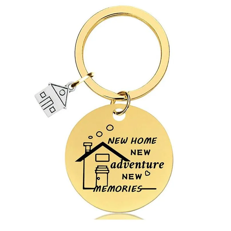 house keychains housewarming metal keychain pendant car keyring key chain diy creative gift