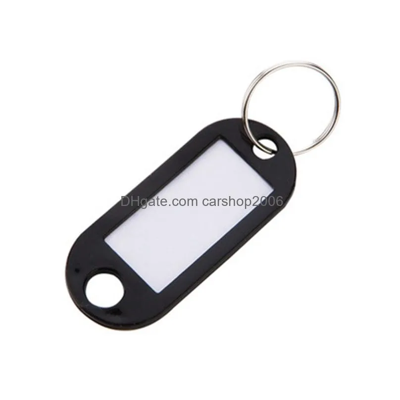 colorful plastic tag keychain luggage tags keyring pendant name key card marking party gift supplies 2.2x5cm