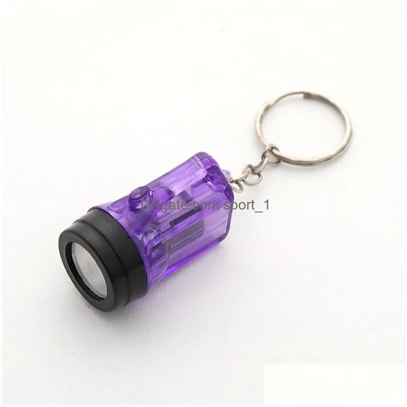 led flashlight keychain pendant creative strong light flashlight luggage decoration key chain crafts keyring