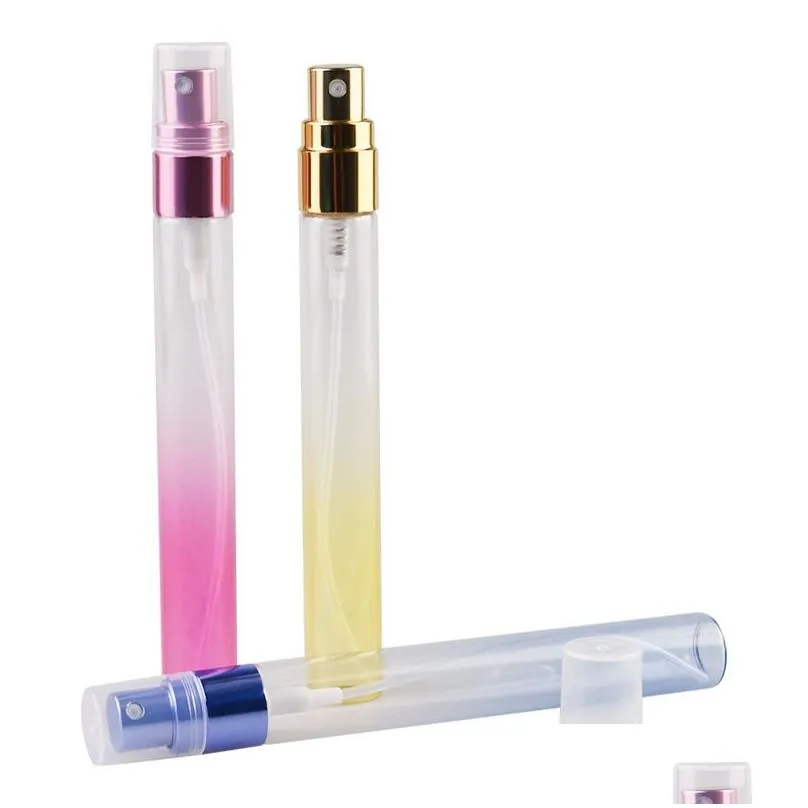 10ml color spray bottle travel portable perfume bottles glass cosmetic container 6 colors