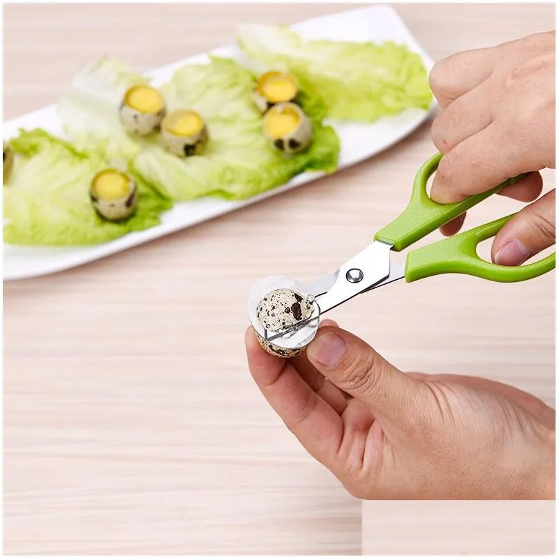 stainless steel egg opener tool quail eggs scissors cutter household kitchen tools 14x6.5x6cm