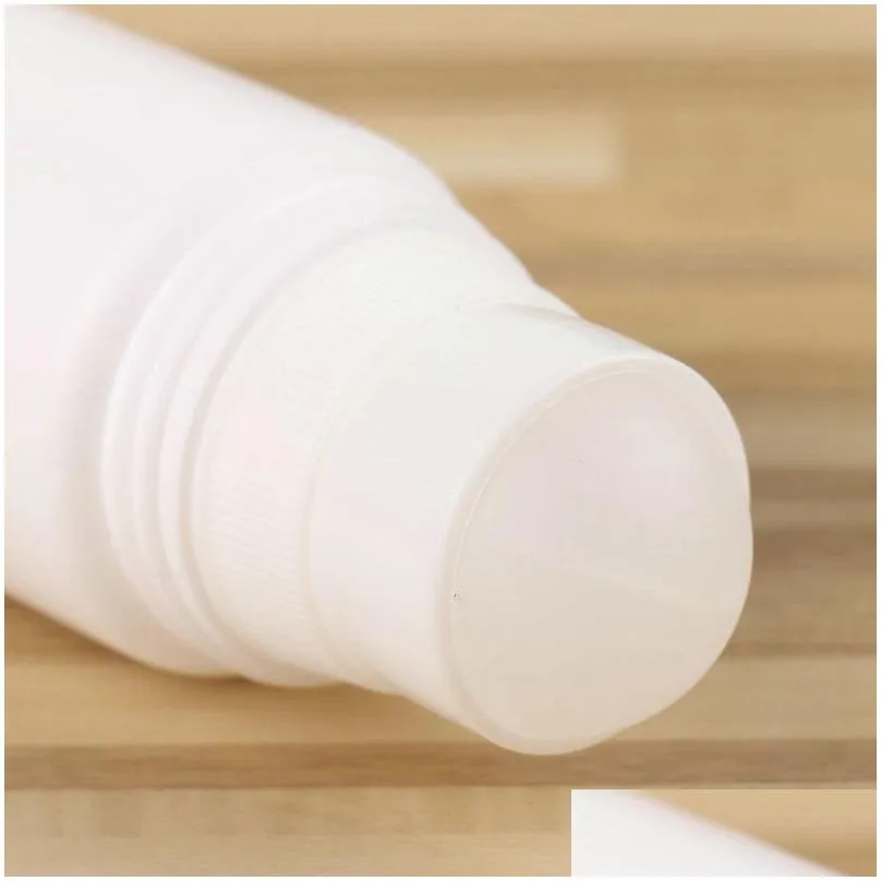 white plastic roll on bottle refillable deodorant essential oil perfume bottles 30ml 50ml portable personal cosmetic containers