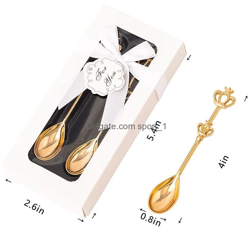 creative crown coffee spoon party tableware holiday party small gift wedding gift party favor 14x7x2.5cm