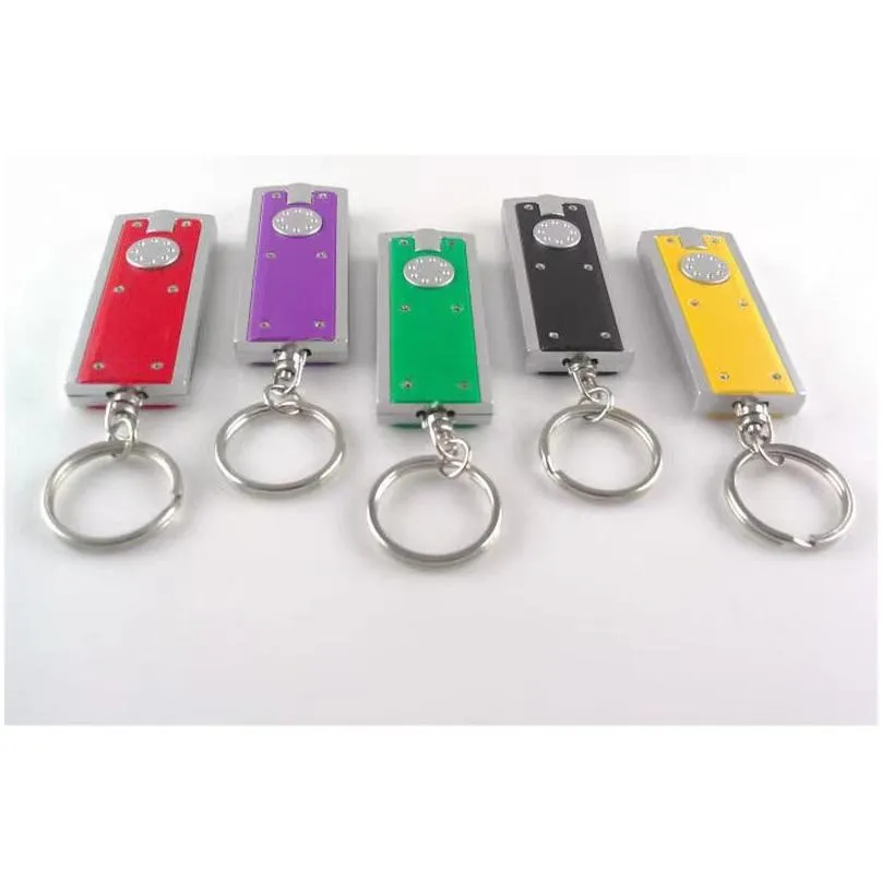 led keychain light box type key chain lights keyring creative gifts mini flashlight keychains