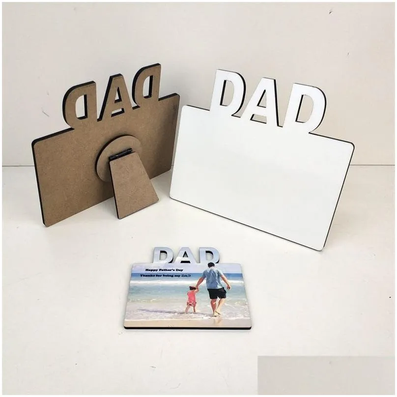 dad heat transfer mdf p o frame sublimation blank diy album home desktop decoration ornaments fathers day gift