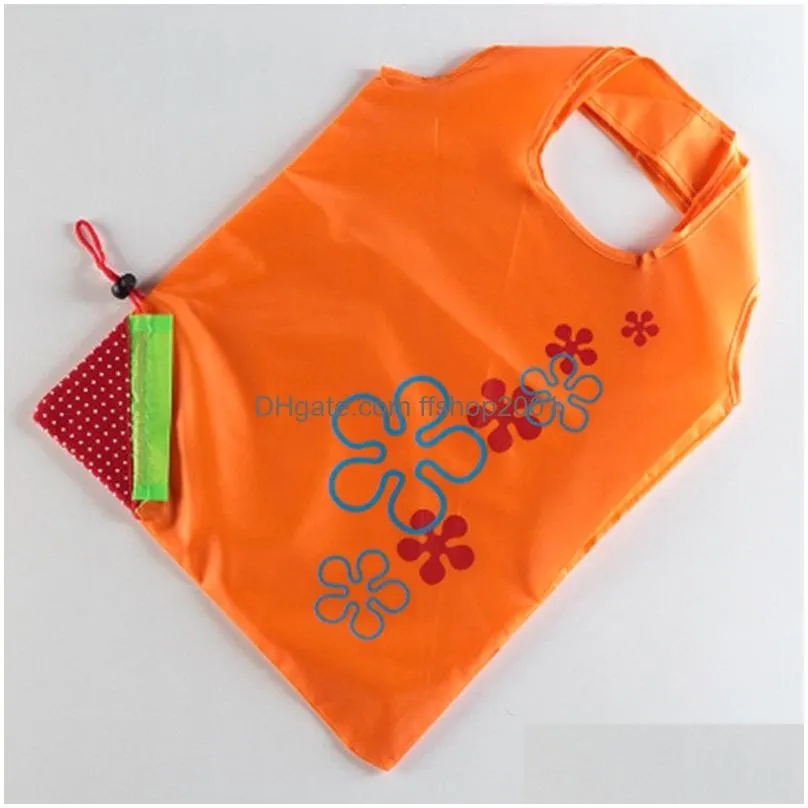 portable handbag strawberry foldable bags reusable creativity grocery nylon large eco friendly shopping bag mixed colors