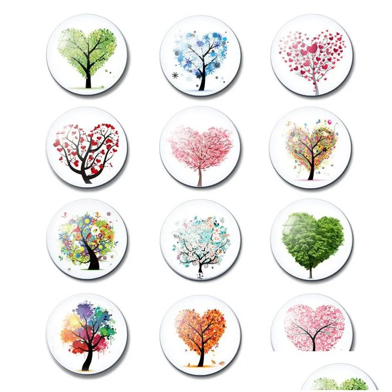 love life tree fridge magnets crystal glass magnetic sticker household refrigerator decoration