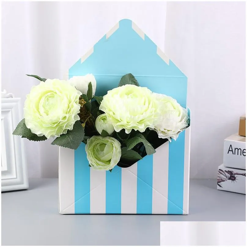 folding flower boxes creative envelope shape gifts wrap mothers day birthday gift flowers packaging desktop decoration floral