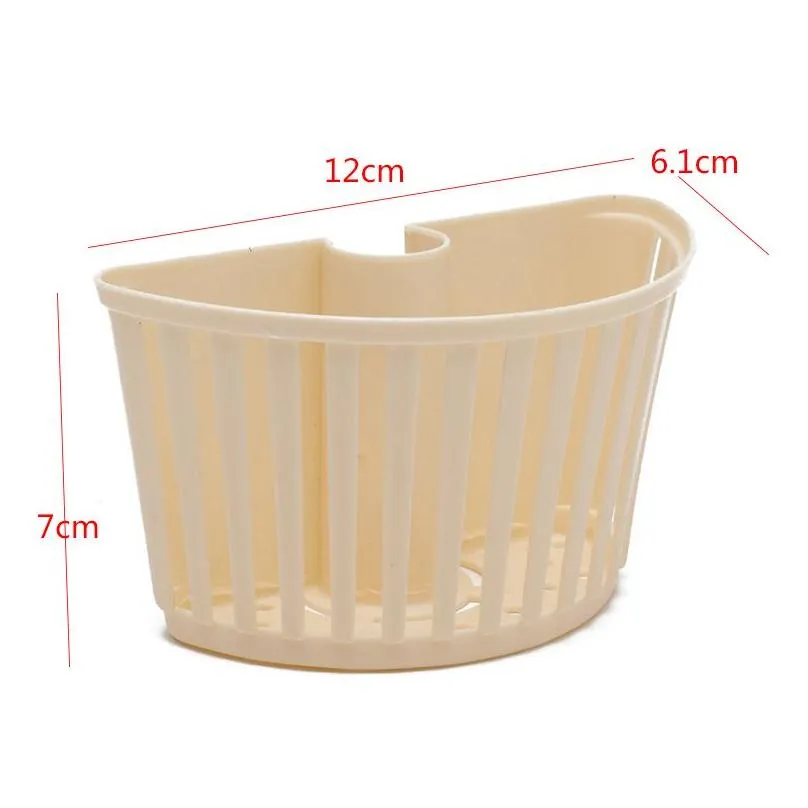 plastic sink drain basket debris rack sponge storage racks simple solid color hanging home kitchen faucet shelf