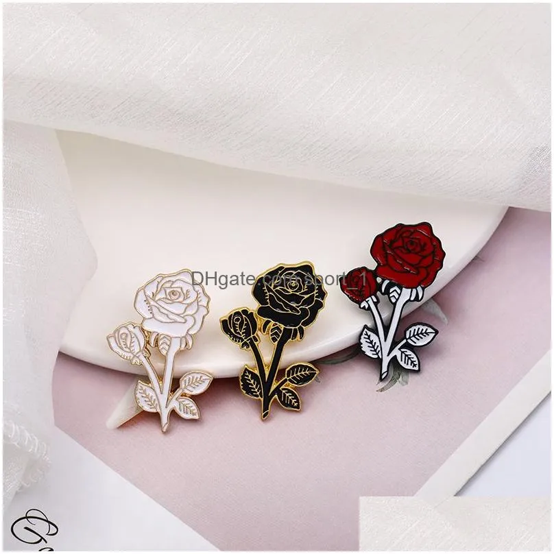 personalized oil dripping brooches couple party decoration rose brooch romantic badge fashion accessories