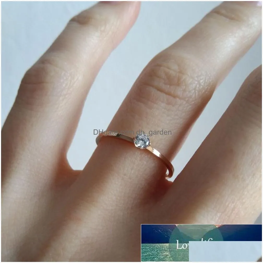 cheap women small cubic zirconia rings bague femme high quality stainless steel fashion jewelry ring for grils factory price expert design quality latest