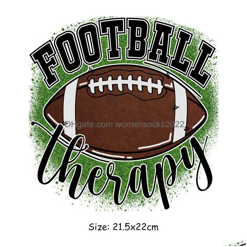 football iron ones sewing notions baseball pattern design heat transfer stickers decals diy clothes tshirt jacket backpacks