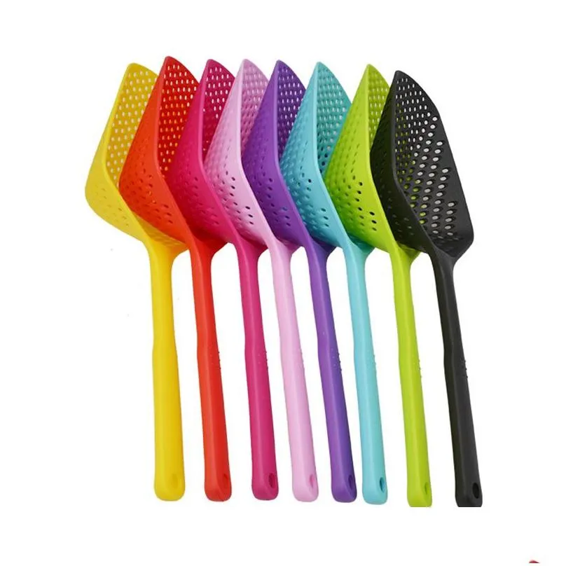 plastic drain spatula household kitchen tool no stick colanders shovel strainers veggies water leaking cooking tools supplies
