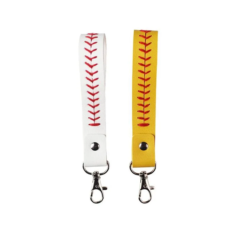 leather keychain pendant creative baseball earrings bracelet bags decoration ladies fashion jewelry accessories