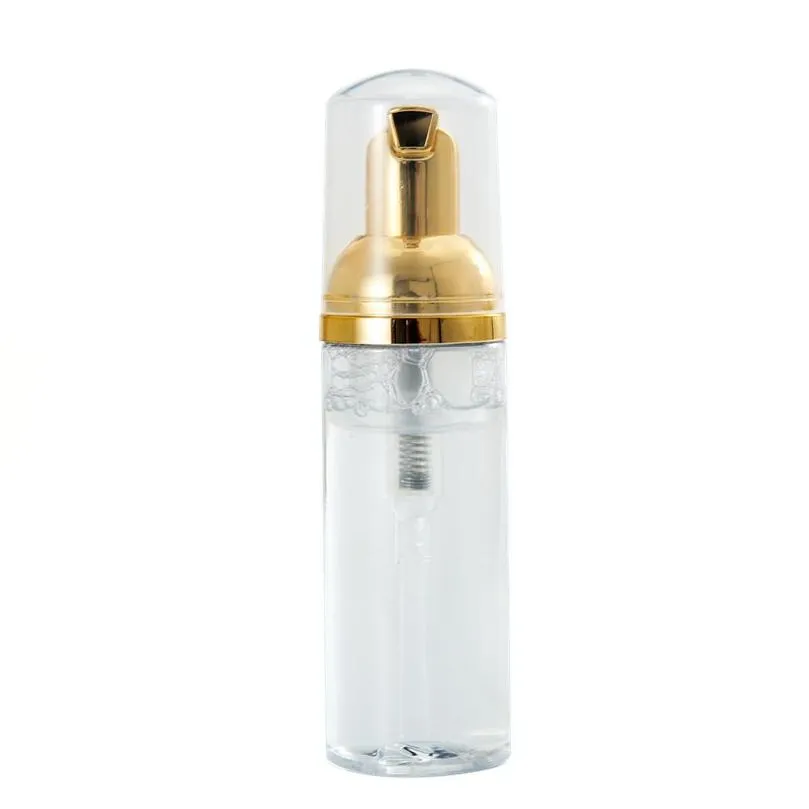 60ml travel foamer bottles empty plastic packing bottless with gold pump hand wash soap mousse cream dispenser bubbling bottle 7