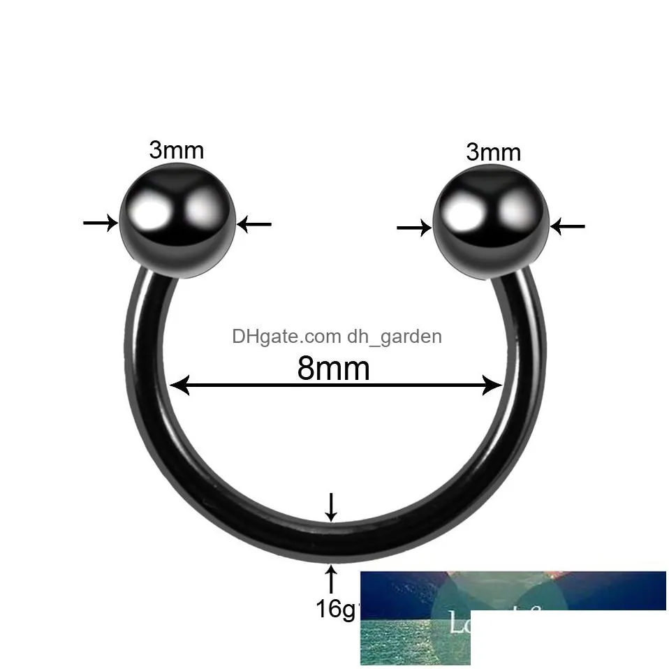 10pcs/20pcs/50pcs g23 titanium horseshoe ring ear piercing nose rings helix piercings labret septum piercings cbr body jewelry factory price expert design