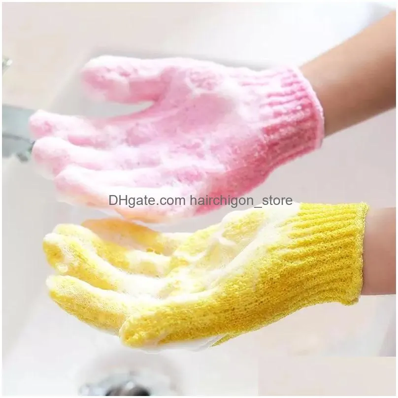 bath for peeling exfoliating mitt glove for shower scrub gloves resistance body massage sponge wash skin moisturizing spa foam