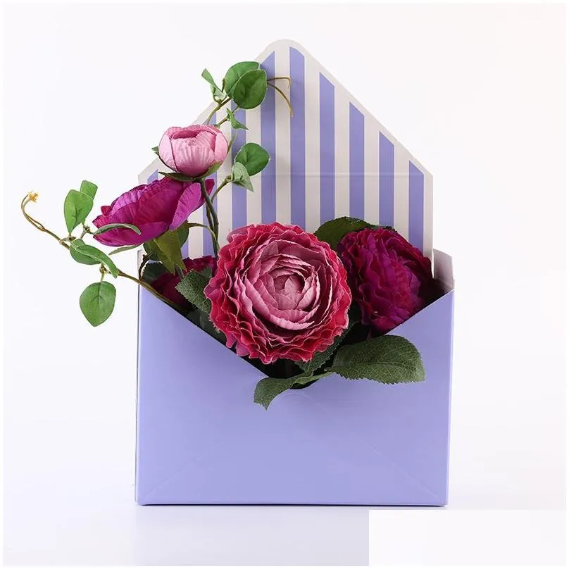 folding flower boxes creative envelope shape gifts wrap mothers day birthday gift flowers packaging desktop decoration floral