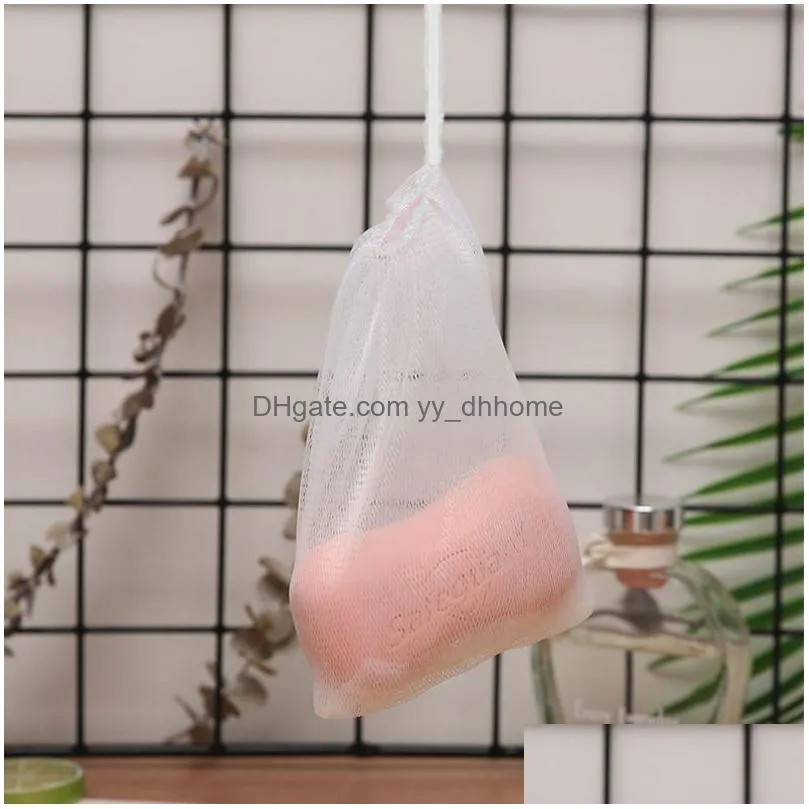 soap foam mesh bag portable travel storage bags bathroom cleaning gloves mosquito net household bath supplies