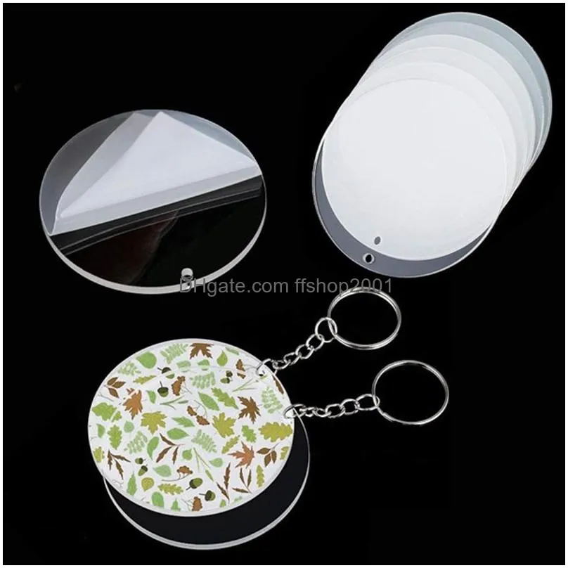 transparent acrylic pendant party favor diy blank pendant holiday decoration supplies 12 styles