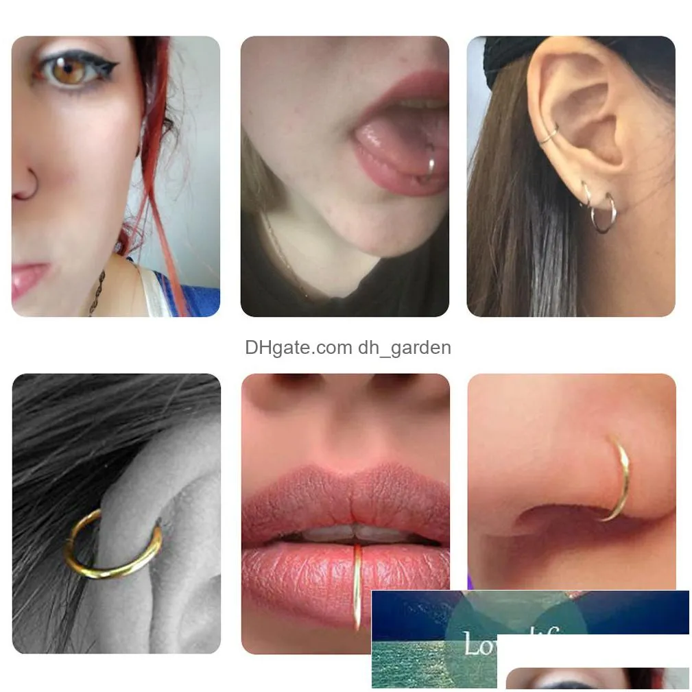 surgical titanium hinged segment nose ring open small septum piercing nose earrings women men ear nose piercing body jewelry factory price expert design