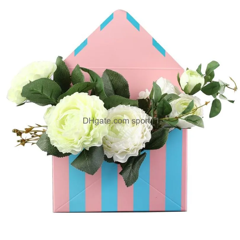 folding flower boxes creative envelope shape gifts wrap valentines day birthday gift flowers packaging desktop decoration floral