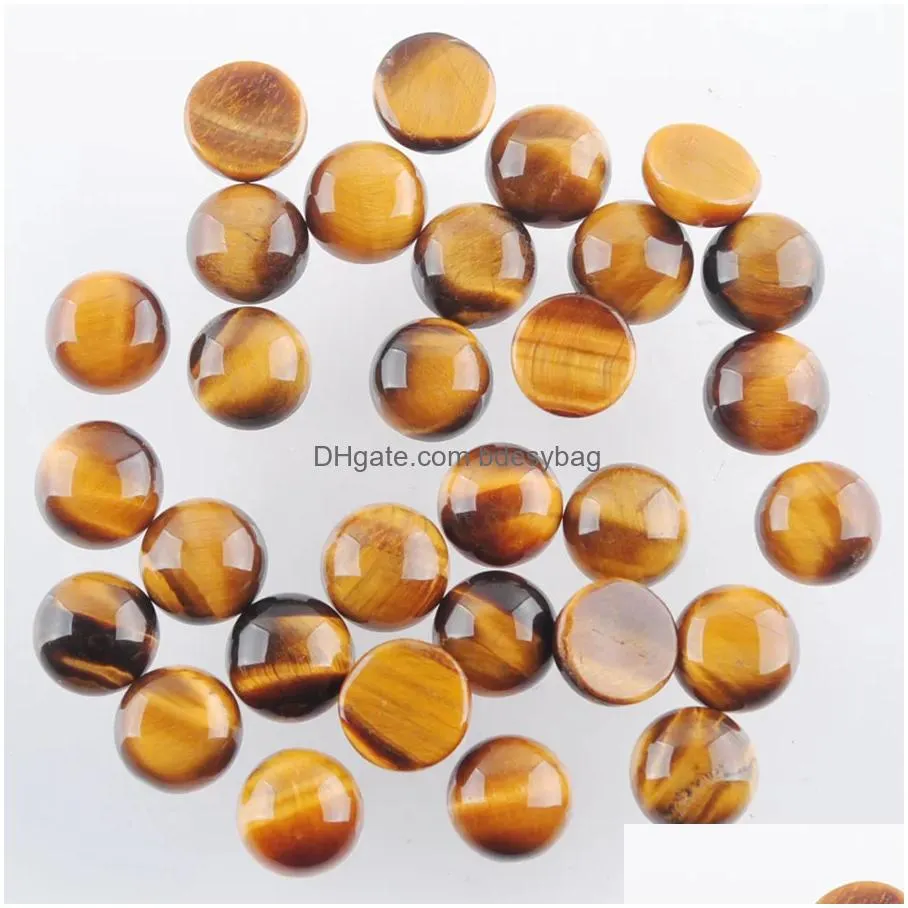 natural gemstones round cabochon 8x4mm beads healing bead fit for women men diy handmade jewelry bu315