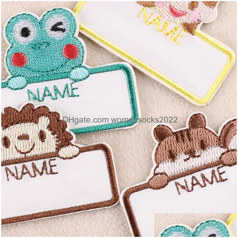 name self adhesivees sewing notions cute cartoon animal embroidered appliques accessory diy clothing backpack hat