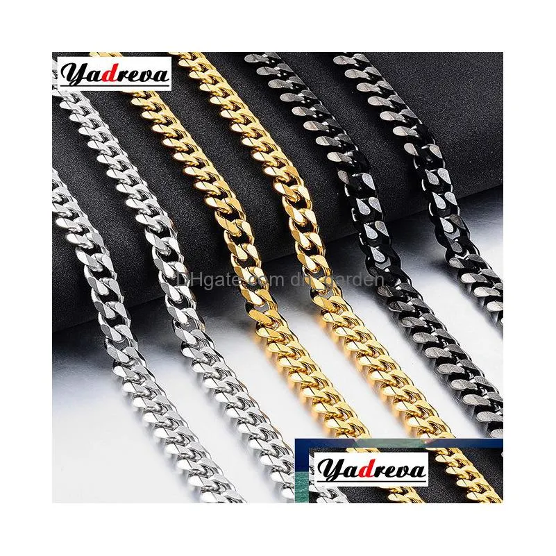 ladies stainless steel cuban chain gold fashion hip hop necklace jewelry factory price expert design quality latest style original