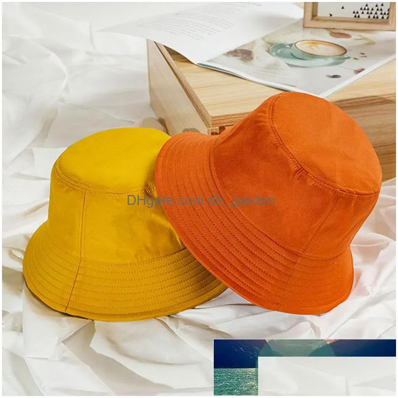 solid bucket hat women/men panama hat for child cotton casual fishermans hats outdoor sunscreen fishing hip hop sun caps factory price expert design quality