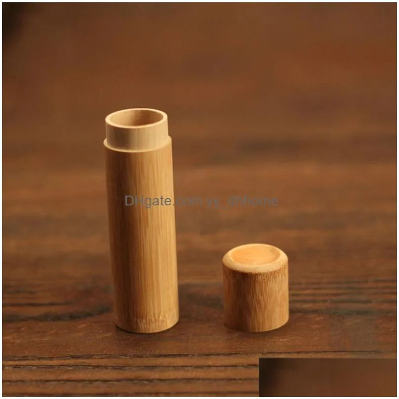 bamboo tea canister caddies portable sealed teas barrel container cylinder tea pot