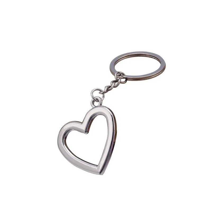 heart shaped keychains metal keychain pendant romantic couple key ring key chain fashion accessories