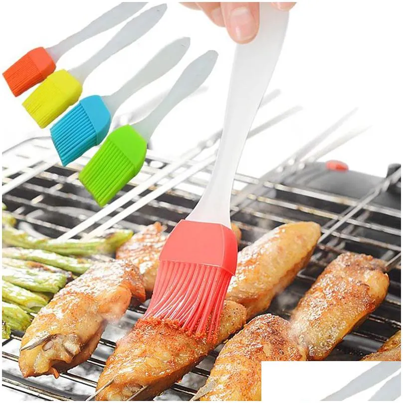 6 colors silicone oil brush grill bbq tools high temperature resistant silicones bakeware baking tool bread chef pastry oils cream