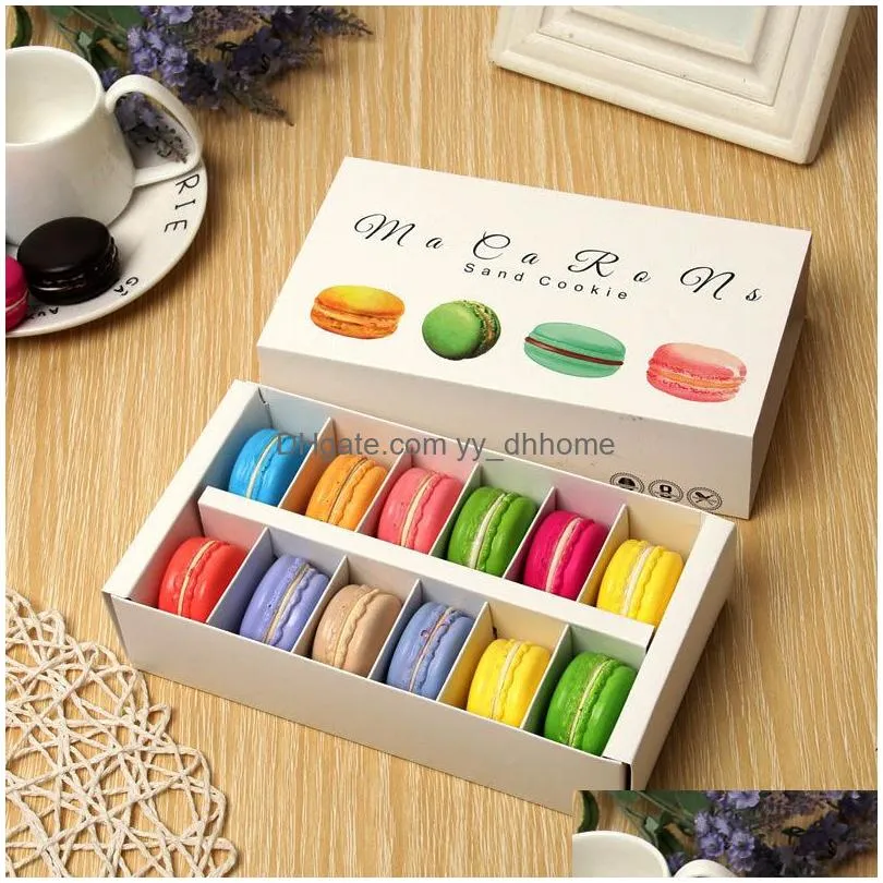 candy color macaron cake box gift wrap biscuit muffin boxes 20x11x5cm food packaging gifts paper dessert supplies