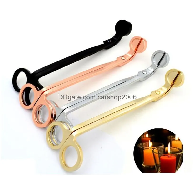 stainless steel candle scissors elbow metal candles extinguisher aromatherapy wick trimmer household hand tools