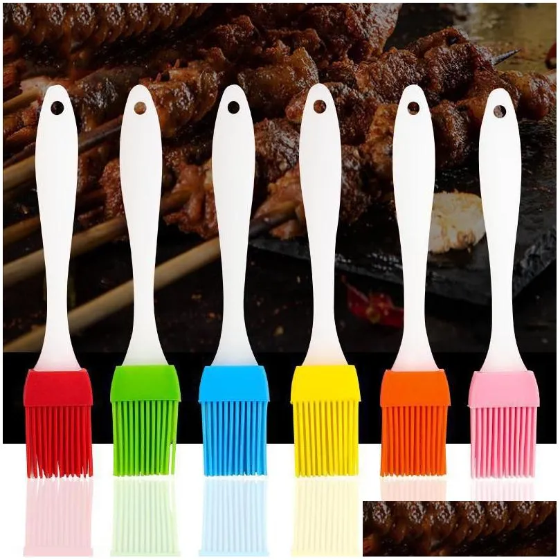 6 colors silicone oil brush grill bbq tools high temperature resistant silicones bakeware baking tool bread chef pastry oils cream