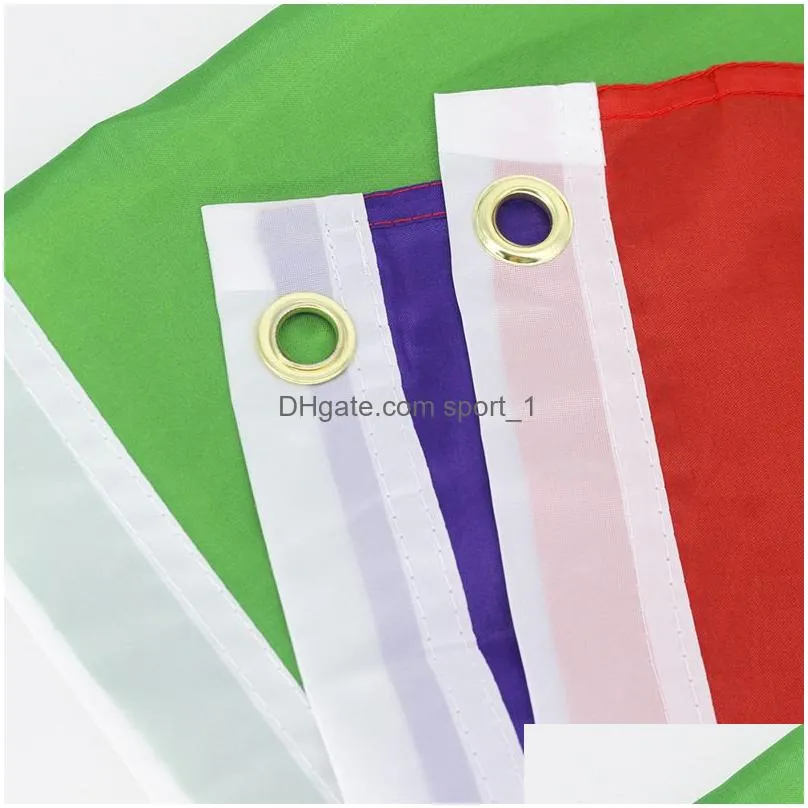 90x150cm rainbow flag double line crimping same flags square banner household garden products