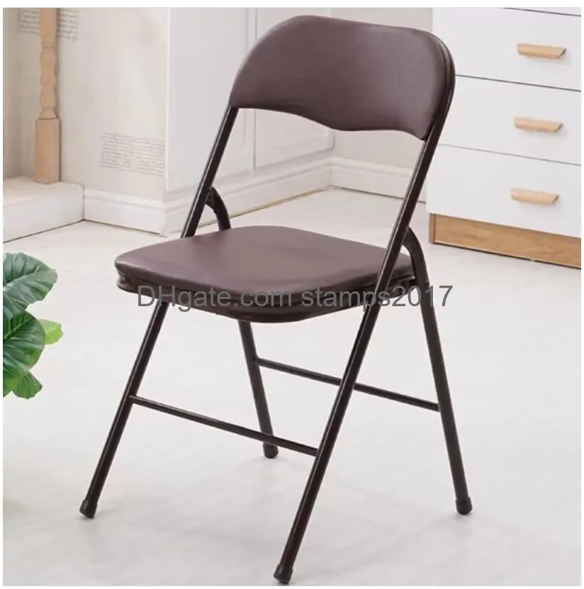 folding chair patio benches household plastic dining chairs outdoor portable activities meeting training staff back computer seating