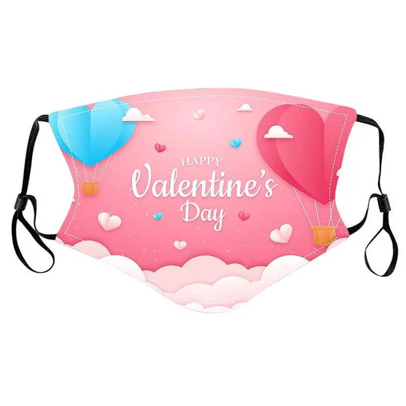 valentines day mask for love embrace cupids heart printed outdoor dust cotton spun couple reusable with masks filter